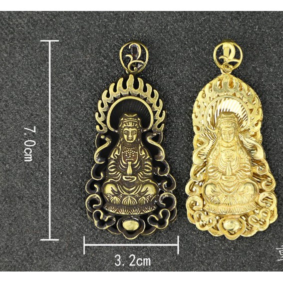 Tượng Đồng: Mặt  Dây Chuyền Mẹ Quan Âm Bằng Đồng - Phong Thủy May Mắn Bình An