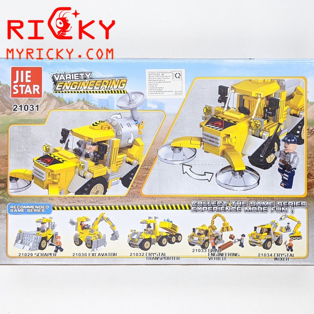 Bộ đồ chơi lắp ráp xe công trình