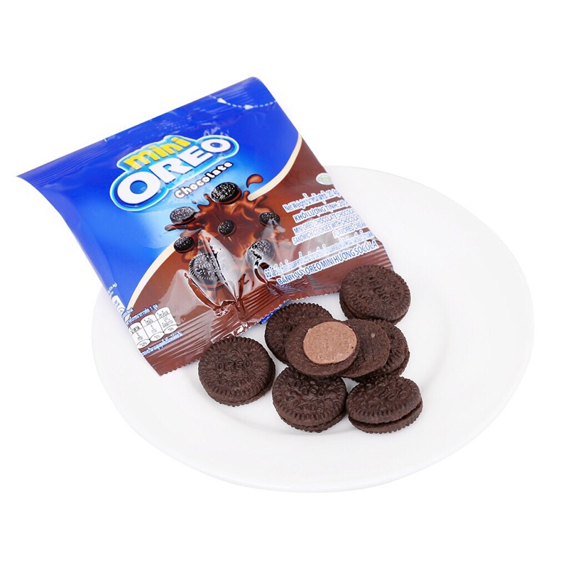 HỘP BÁNH QUY OREO MINI CHOCOLATE / VANI 204g (10 gói bánh bên trong)