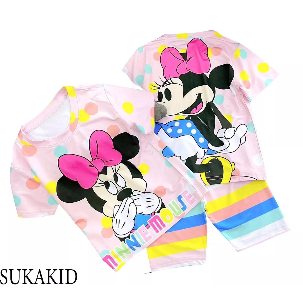 Bộ bé gái 3d hình siêu cute chất liệu thoáng mát mềm mịn hinh in bé gái mecke.chuột mecke.ngựa mắt kinh 6kg -40kg.GN01