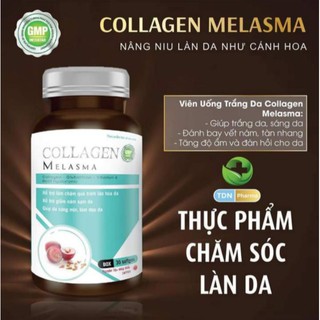 Viên uống Trắng da Collagen Melasma| ngừa mụn|mịn da| bổ sung nội tiết tố nữ| giảm nếp nhăn não hóa| Hạnh phúc
