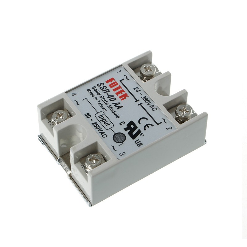 Rơ Le Trạng Thái Rắn Ssr-40Aa 40a 250v 80-250v Dc Đầu Vào 24-380vac