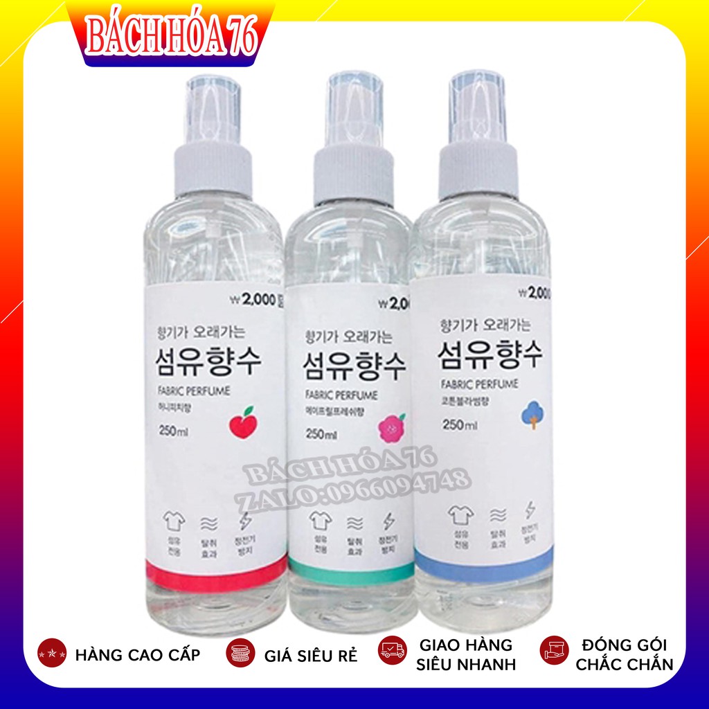BÁN SỈ - Xịt Thơm Quần Áo Fabric Perfume Hàn Quốc 250ml | BigBuy360 - bigbuy360.vn