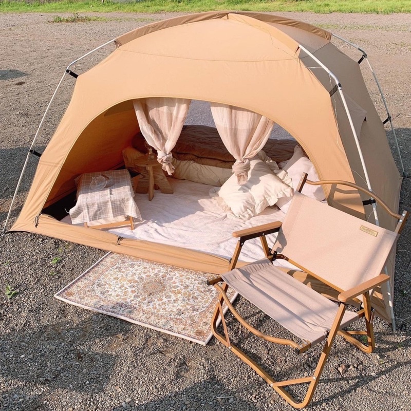 Lều cắm trại campout dã ngoại cắm trại lều 4 người vải canvas chống thấm,nóng A260