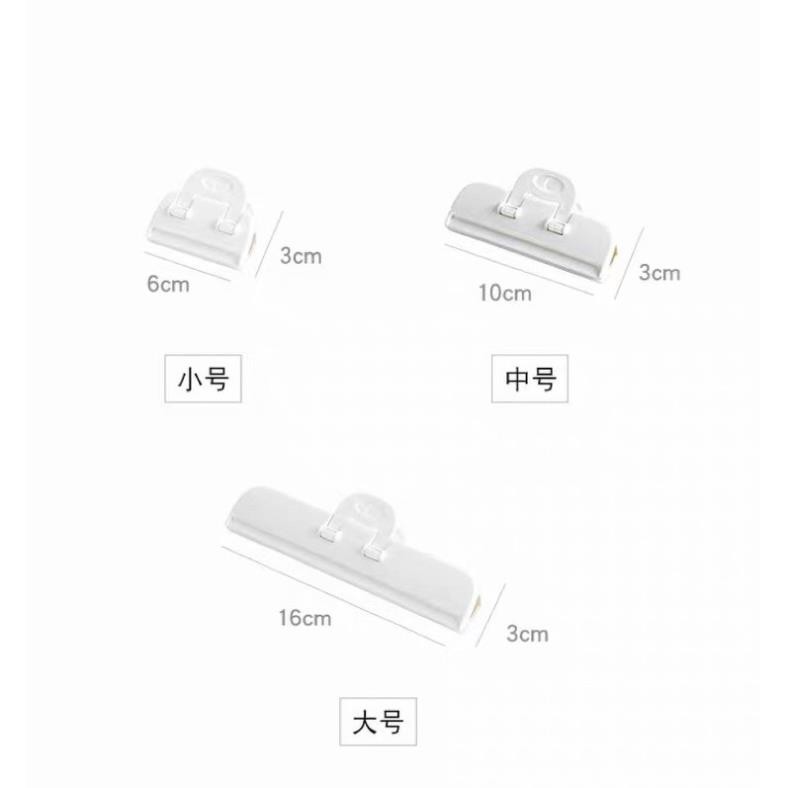 Set 2 kẹp miệng túi- bảo quản thực phẩm KM NHẬT BẢN trong suốt CAO CẤP Size lớn 5085