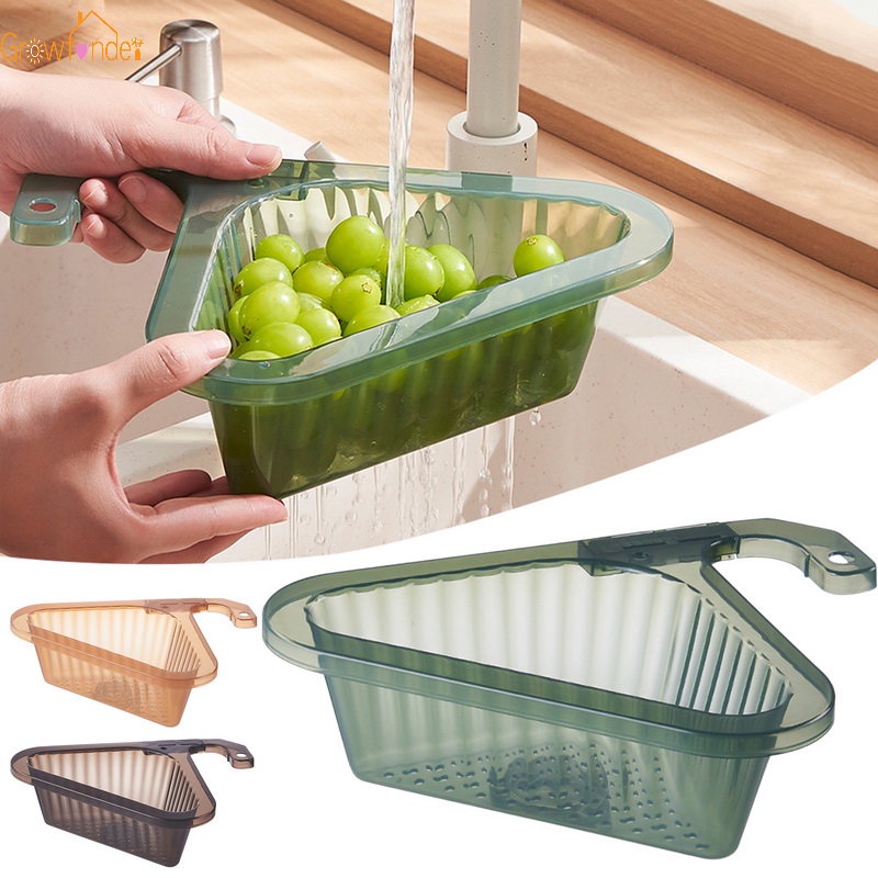 Rổ Rửa Rau Củ Quả Hình Tam Giác Có Thể Điều Chỉnh