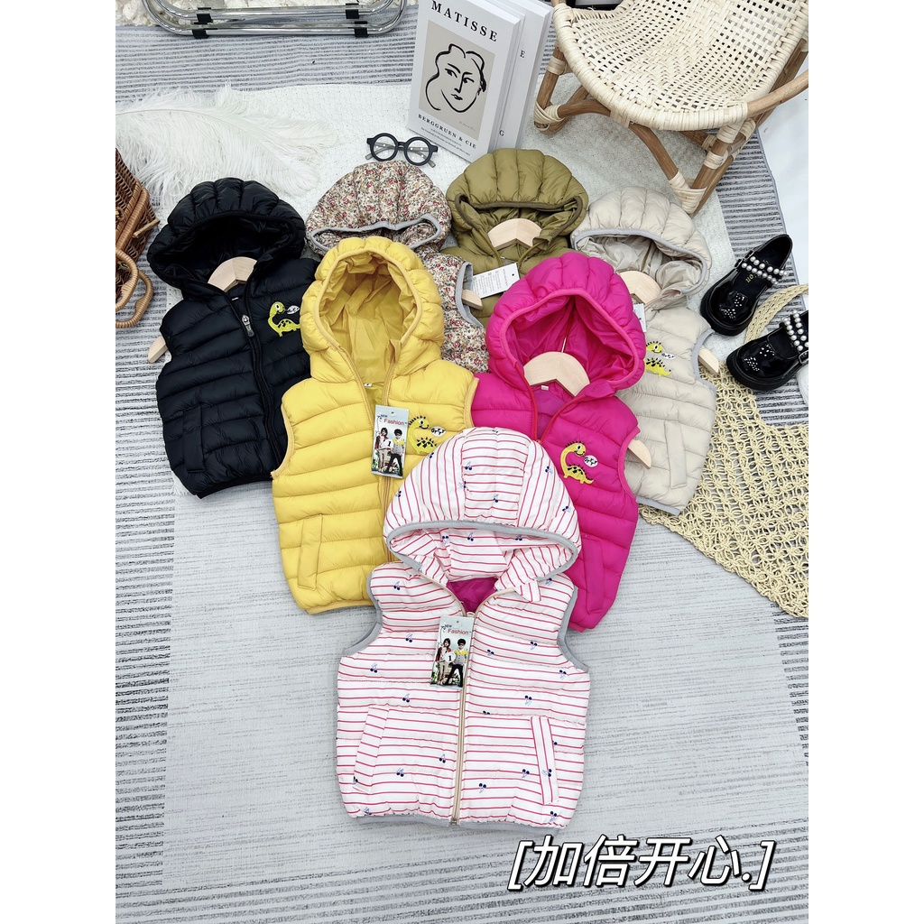 Áo Gile Phao Cho Bé Trai Và Bé Gái