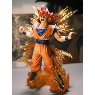 Mô Hình Nhân Vật Super Saiyan God Redhaired Goku Kích Thước 25cm Với Hiệu Ứng Đặc Biệt