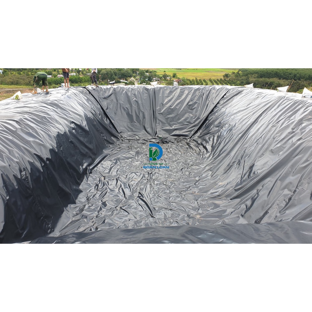Bạt nhựa đen 2 mặt HDPE trải hồ trữ nước, biogas, hồ cảnh quan 0,3mm, 0,4mm, 0,5mm, 0,75mm Loại 1- Đoàn Loan