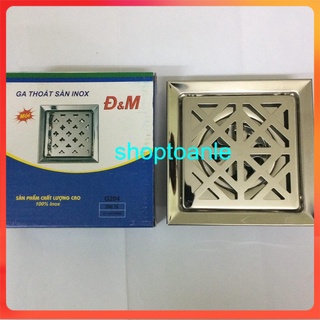 Phễu thoát sàn INOX 304 lắp ống 60 hoặc 76 hoặc 90 kích thước 15x15cm (ga thoát sàn)