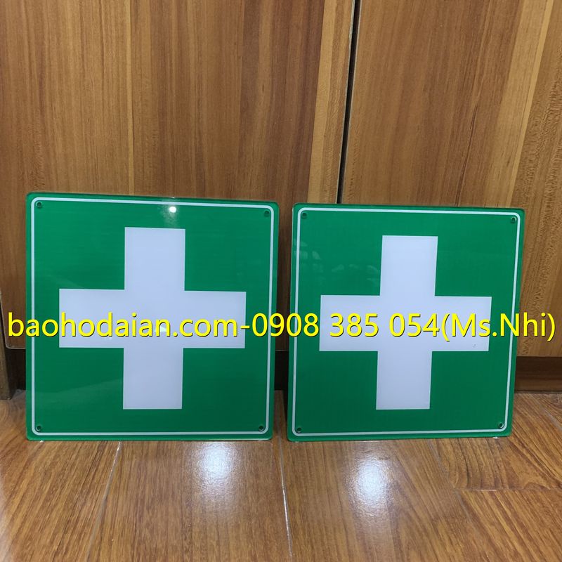 Biển báo sơ cấp cứu chất liệu mica KT20x20cm- First aid kit