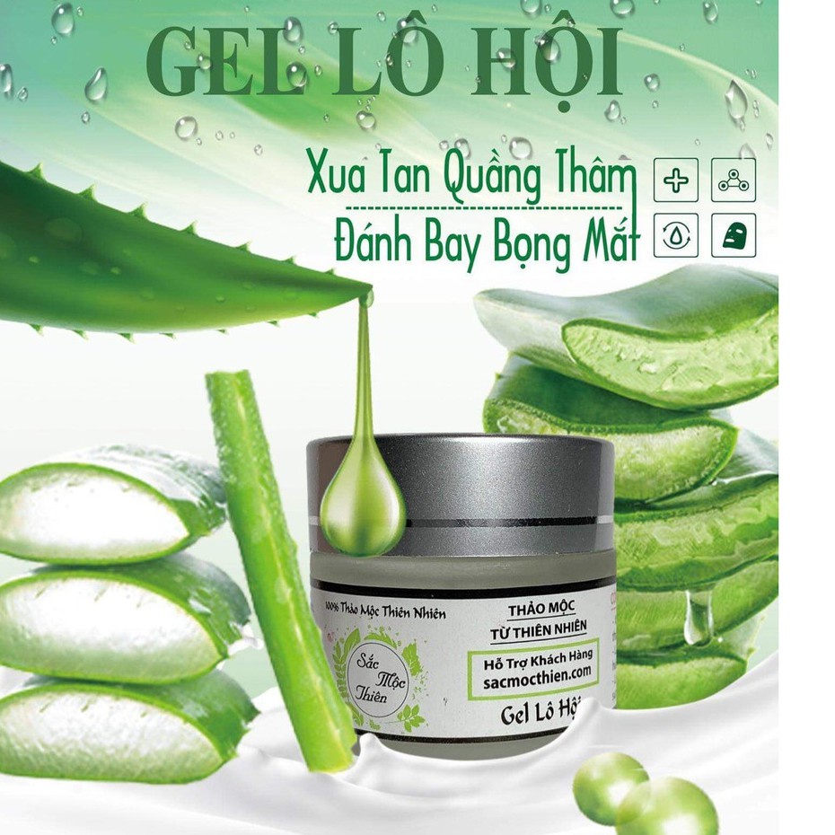 Chuyển phát nhanh Gel Lô Hộ Sắc Mộc Thiên Xóa Thâm Quầng Mắt 50gr