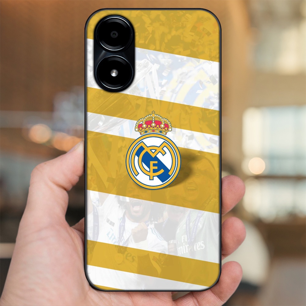 Ốp lưng Vivo Y02s viền đen in hình Real Madrid