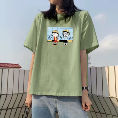 Áo thun HIIXIIVI nữ tay ngắn 100% cotton phong cách Hàn Quốc thời trang 2021