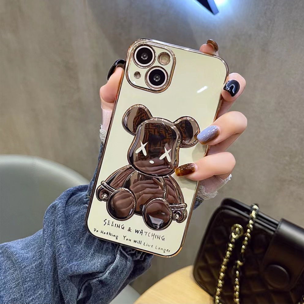 Ốp Điện Thoại In Hình Gấu 3d Cho iphone 13 Pro Max i13 13pro 11 Pro Max i11 iX Xs XR Xs Max 7plus 8plus 12Pro 12 Pro Max