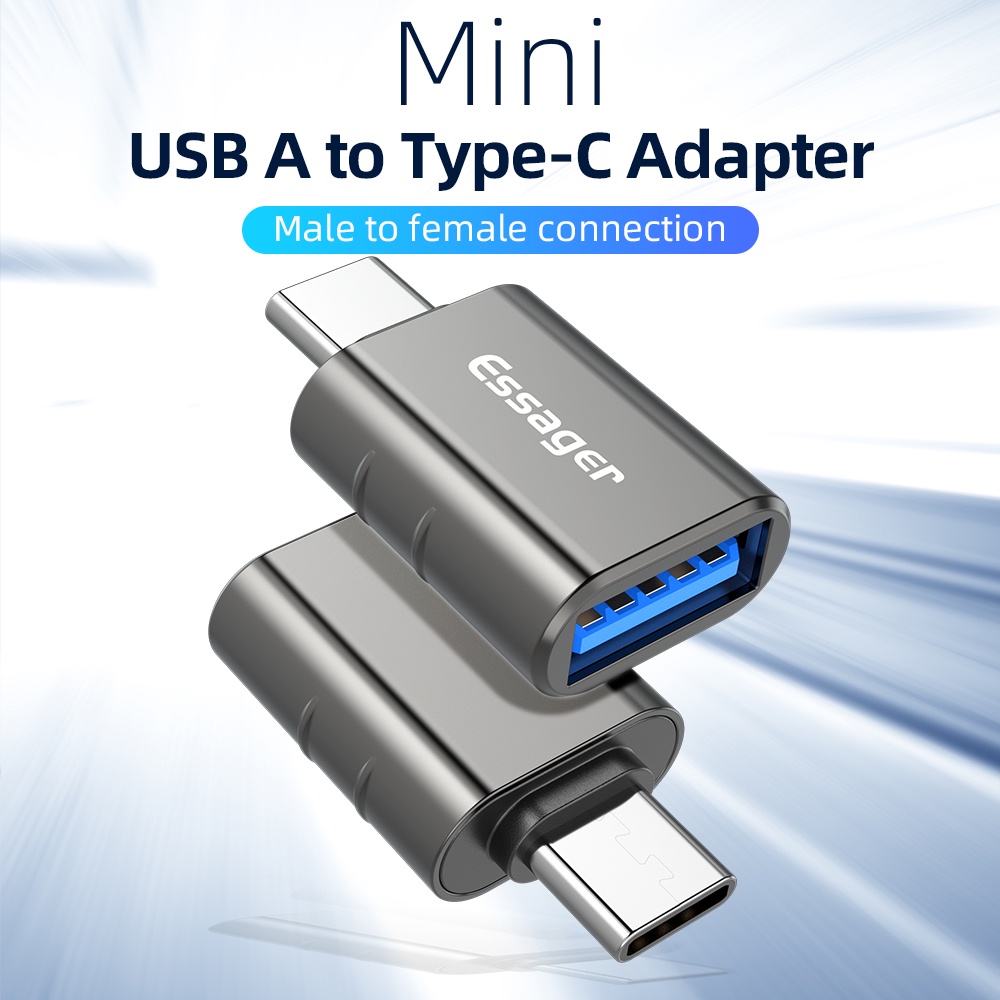 Đầu Chuyển Đổi OTG Essager USB 3.0 Sang Type-C OTG USB 2.0 | Dây Cáp Sạc Truyền Dữ Liệu Cho Điện Thoại Android