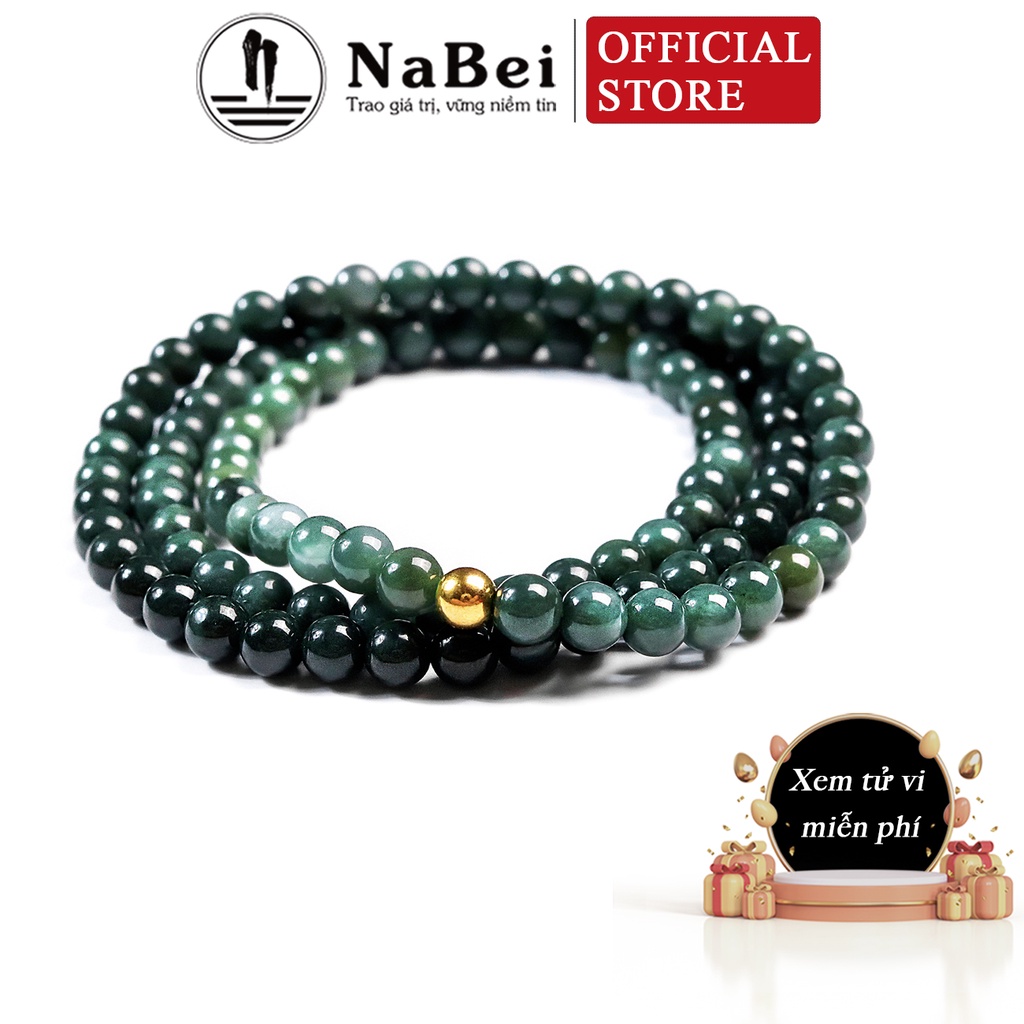 Chuỗi Vòng Tay Ngọc Jade Tự Nhiên Phù Hợp Mệnh Kim, Thủy, Mộc, Hỏa, Thổ Cho Nữ NB140 - Phong Thuỷ NaBei Store