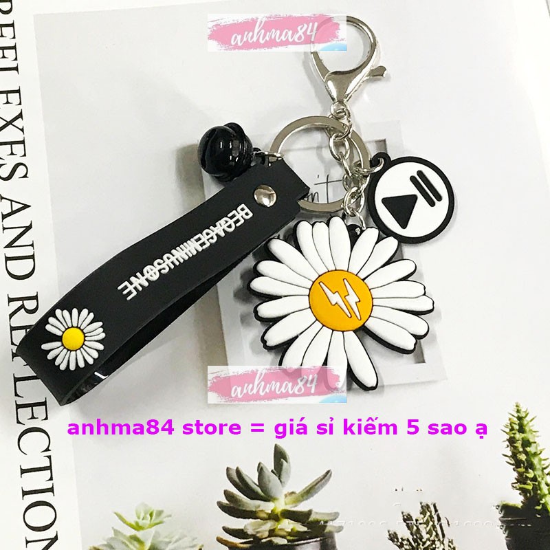 Móc khóa Hoa Cúc - Móc Khóa Hoa Cúc Phong Cách Thời Trang Kèm Chuông - Móc khóa hot trend - anhma84 store