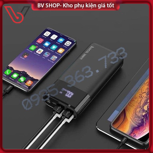 Sạc dự phòng chính hãng 30000mah Hoco DB09 sạc nhanh pd 18W tích hợp 4 cổng sạc tiện lợi - BAOVY
