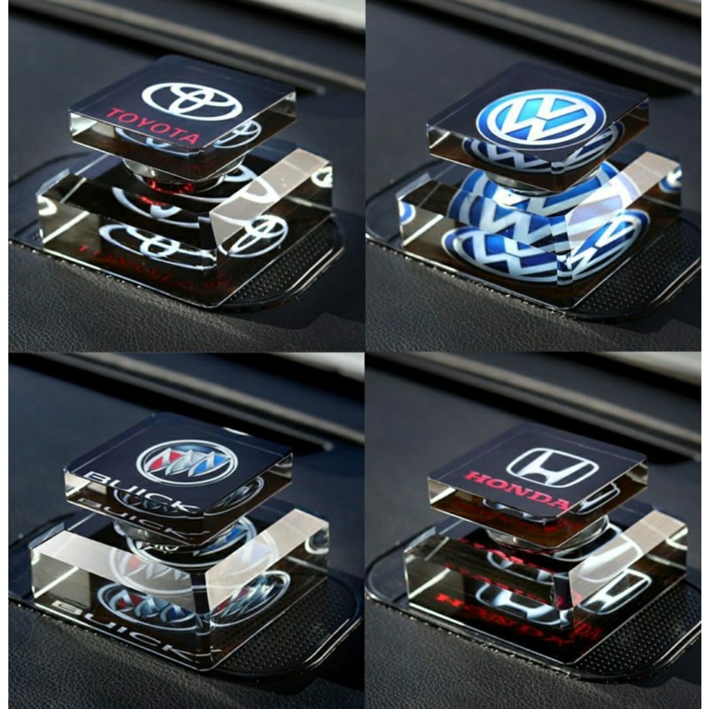 Nước hoa thủy tinh in logo các hãng xe ô tô, xe hơi để trên taplo - Tặng kèm đế dán taplo và lọ nước hoa ngẫu nhiên