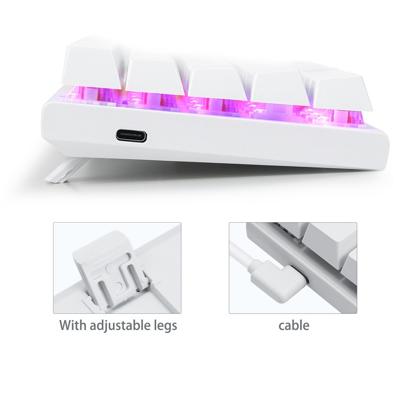 Bàn phím cơ E-Yooso Z-22 HOTSWAP 63 Phím Kết Nối USB Type-C, LED RGB