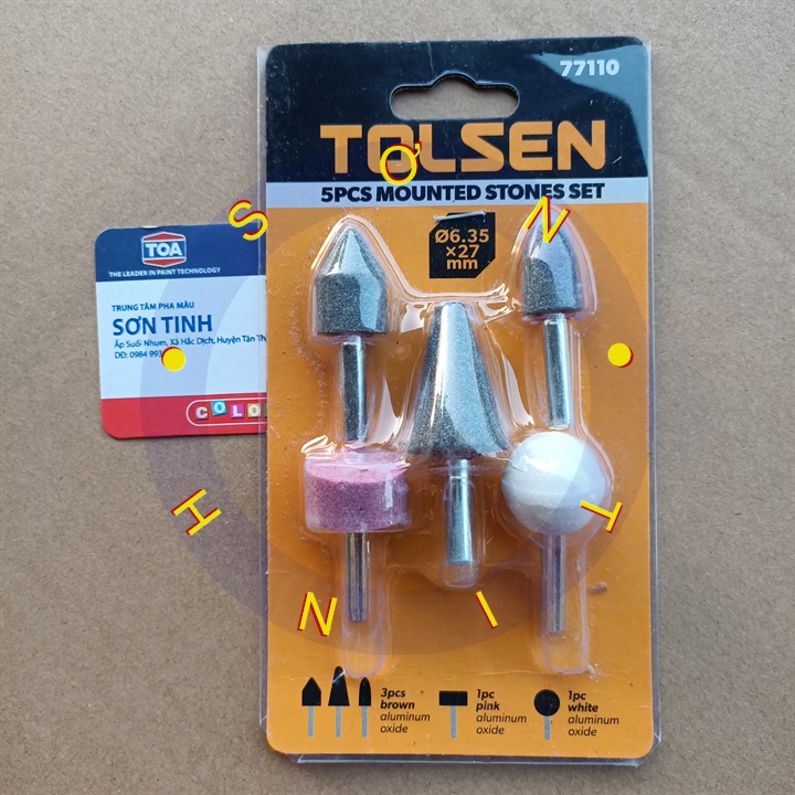 Bộ 5 mũi đá mài Tolsen 77110