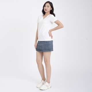 Áo thun cổ chìa khóa - Trắng