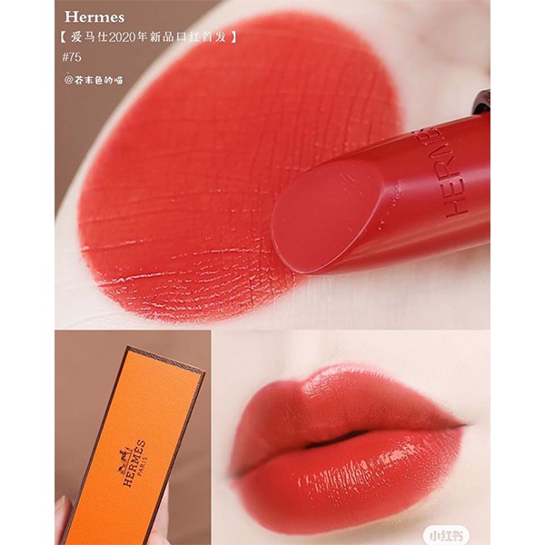 Son môi, son thỏi chất son lì Hermes Satin Lipstick 1.2g chất son lì thiết kế sang chảnh, giúp bờ môi mềm mại, bền màu | BigBuy360 - bigbuy360.vn