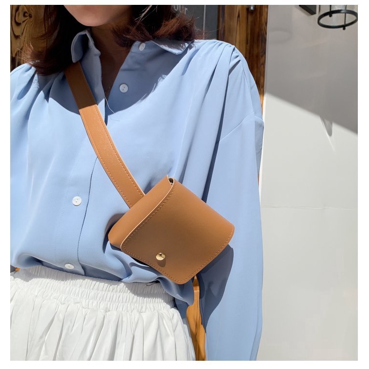 Mới Túi Đeo Chéo Màu Trơn Thời Trang Năng Động Cho Nữ