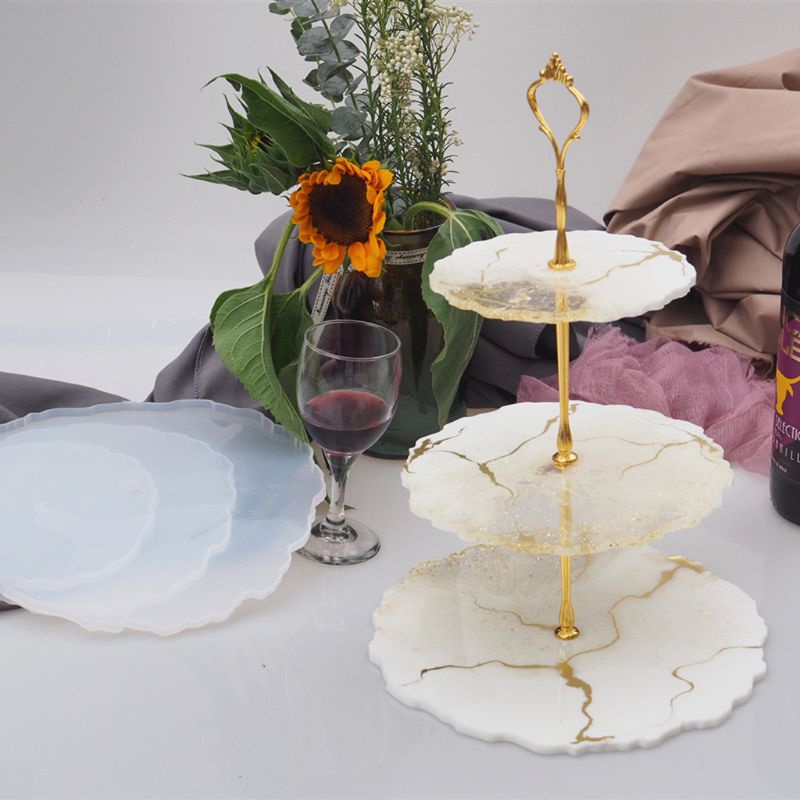Khuôn Silicone Ba Tầng Làm Khay Đựng Trái Cây Trái Cây Oversize