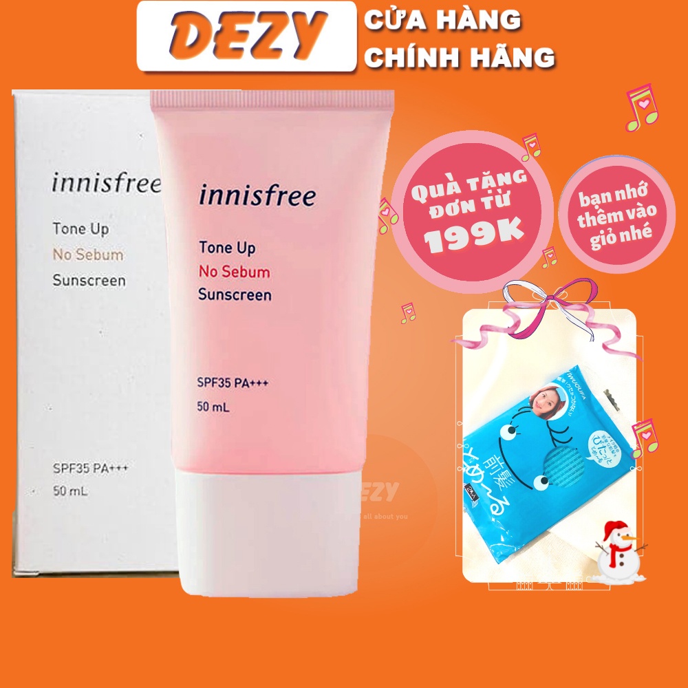 Kem Chống Nắng Innisfree No Sebum Tone Up Sunsceen Kcn Tone Up Kềm Dầu Dưỡng Ẩm Kháng Khuẩn Skincare Inisfree Hàn Dezy