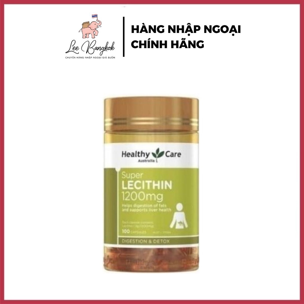 Mầm Đậu Nành Healthy Care Super Lecithin 1200mg 100 Viên - Chính Hãng