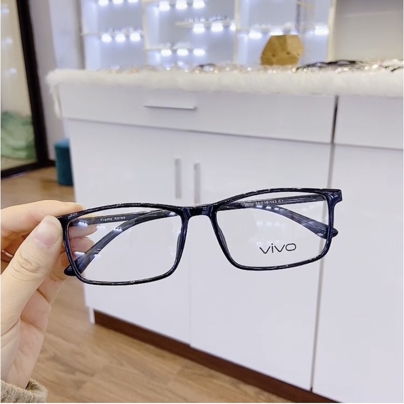 Gọng vuông, Kính Cận VIVO, Gọng kính thời trang, Nhựa siêu dẻo, Siêu bền