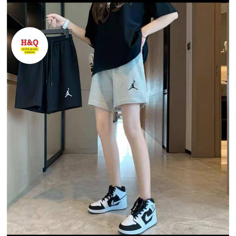 Quần đùi cạp chun bóng rổ - quần short unisex nam nữ thể thao đi chơi chất thun mềm mát - Huyền Quang