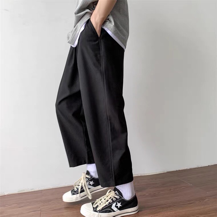 Quần ống rộng ⚡𝐅𝐫𝐞𝐞𝐒𝐡𝐢𝐩⚡ Quần baggy unisex dáng rộng ống xuông phong cách Hàn Quốc