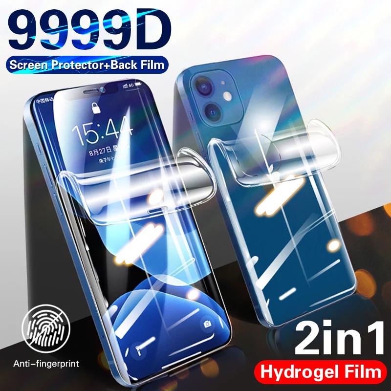 Kính Cường Lực Hydrogel Bảo Vệ Mặt Trước Và Sau Cho iPhone 14 Pro Max 13 12 11 Pro 12 Mini X XR XS Max 7 8 6 6s Plus SE 2020