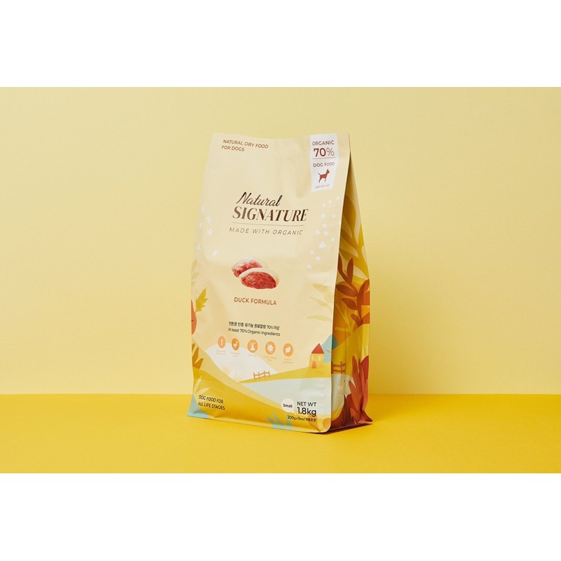 Thức ăn hạt hữu cơ Signature Natural cho chó đủ vị bịch 1.8 KG