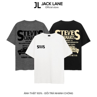 Áo thun tay lỡ Steve's JACK LANE, áo phông nam nữ Unisex form rộng hình in họa tiết phong cách Hàn Quốc