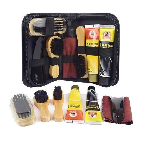 Bộ Xi Đánh Giày 7 Món Kèm Xi Đựng Trong Bao Da Cao Cấp Tiện Lợi