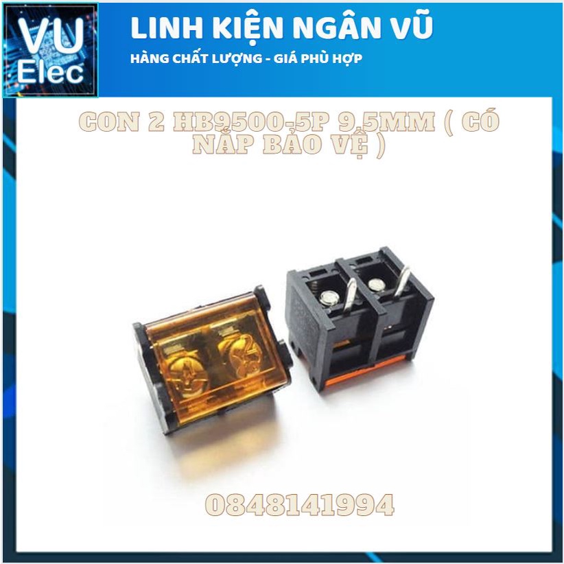 [Đầu nối] CON 2 HB9500-5P 9.5MM ( có nắp bảo vệ )