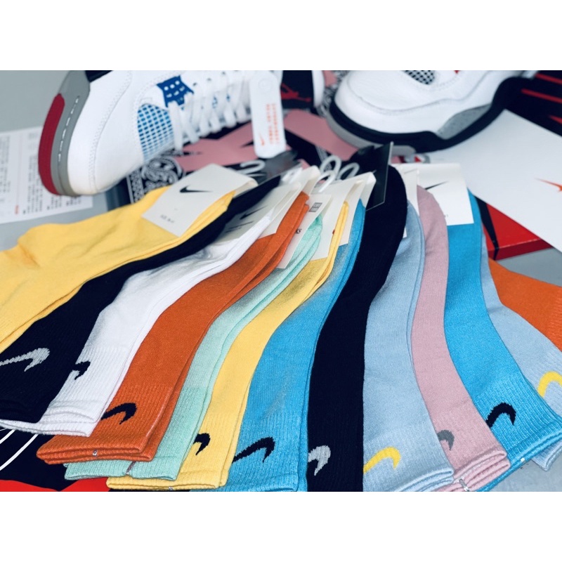 Tất cao cổ Basic phối nhiều màu sắc - cao cấp