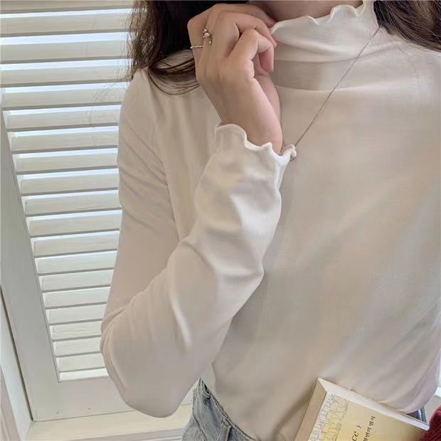Áo Thun Nữ Dài Tay Cổ Cao Thời Trang Mới