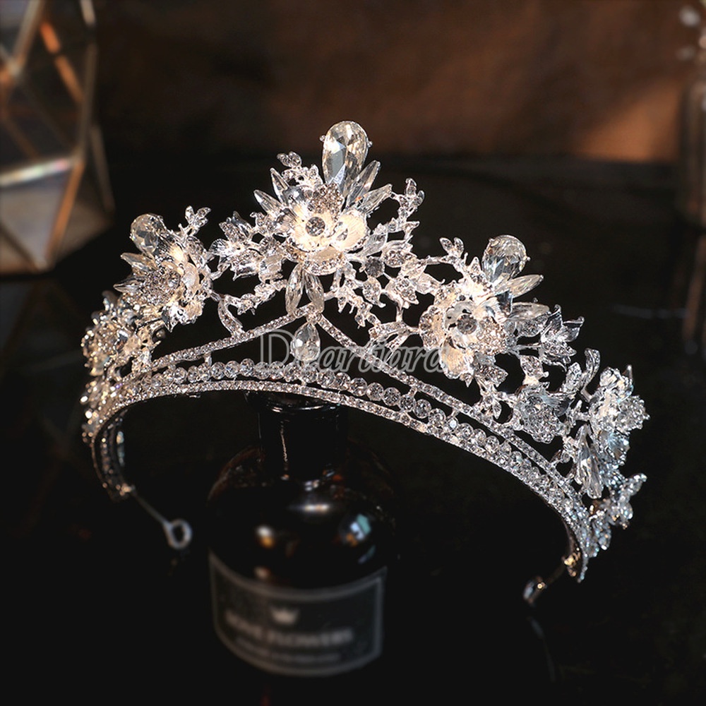 Vương Miện Đính Đá Thời Trang Châu Âu Cho Cô Dâu