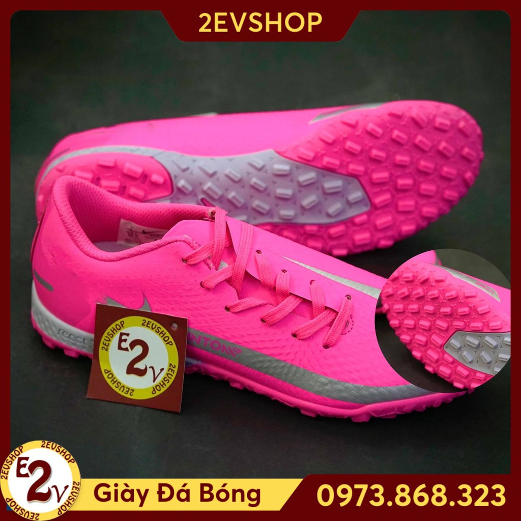 Giày đá bóng thể thao nam 𝐏𝐡𝐚𝐧𝐭𝐨𝐦 𝐆𝐓 Hồng đế mềm, giày đá banh cỏ nhân tạo cao cấp - 2EVSHOP