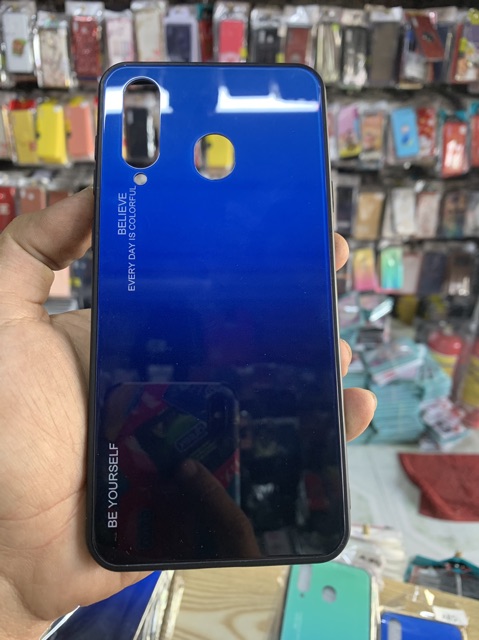 Ốp Samsung A9 pro (2019) /A8S dẻo đen lưng kính màu