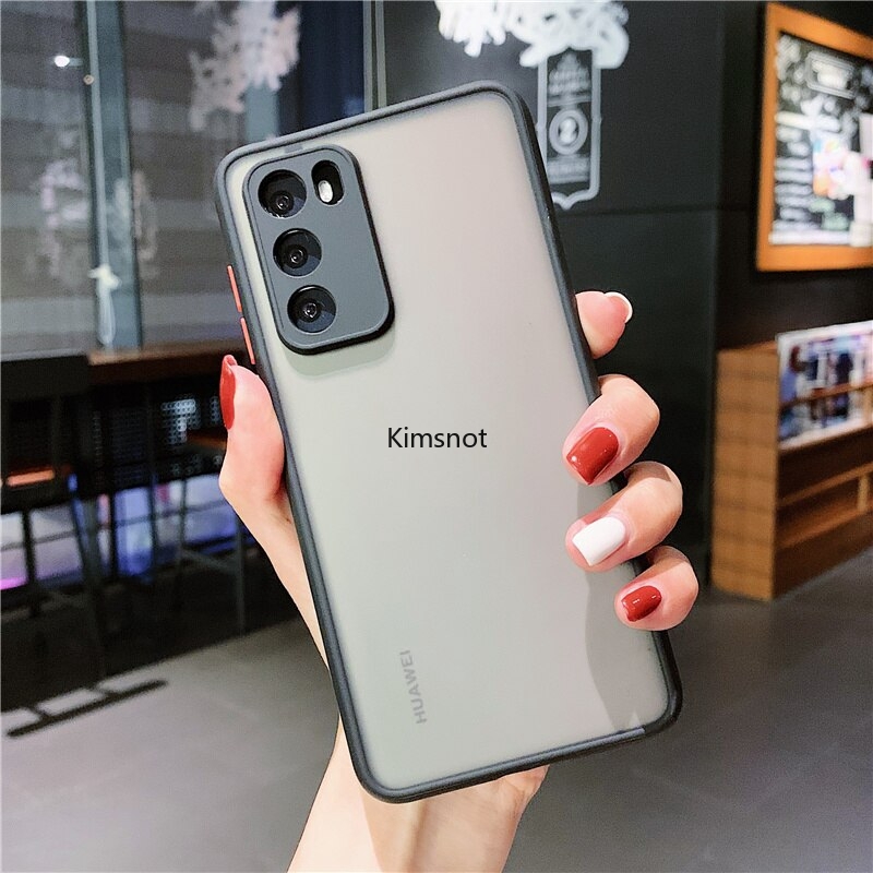 Ốp điện thoại Acrylic mặt nhám màu tương phản cho Xiaomi Redmi 9 Note 9S Note 9 Pro Max Mi Note 10 Lite Mi 8 9 10