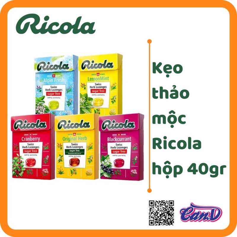 Kẹo Ngậm Thảo Mộc Ricola-Nhập Khẩu Thuỵ Sỹ