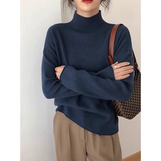 Áo len cổ lửng thanh lịch