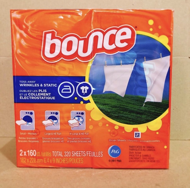 Giấy thơm quần áo và mềm vải BOUNCE Outdoor Fresh của Mỹ 1 tờ