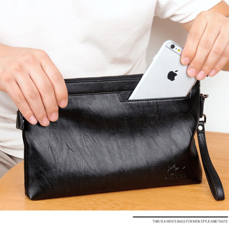 [BEST SELLER] Túi cầm tay Clutch da nam Manzo CL003 - Tặng móc khóa da bò thật | BigBuy360 - bigbuy360.vn